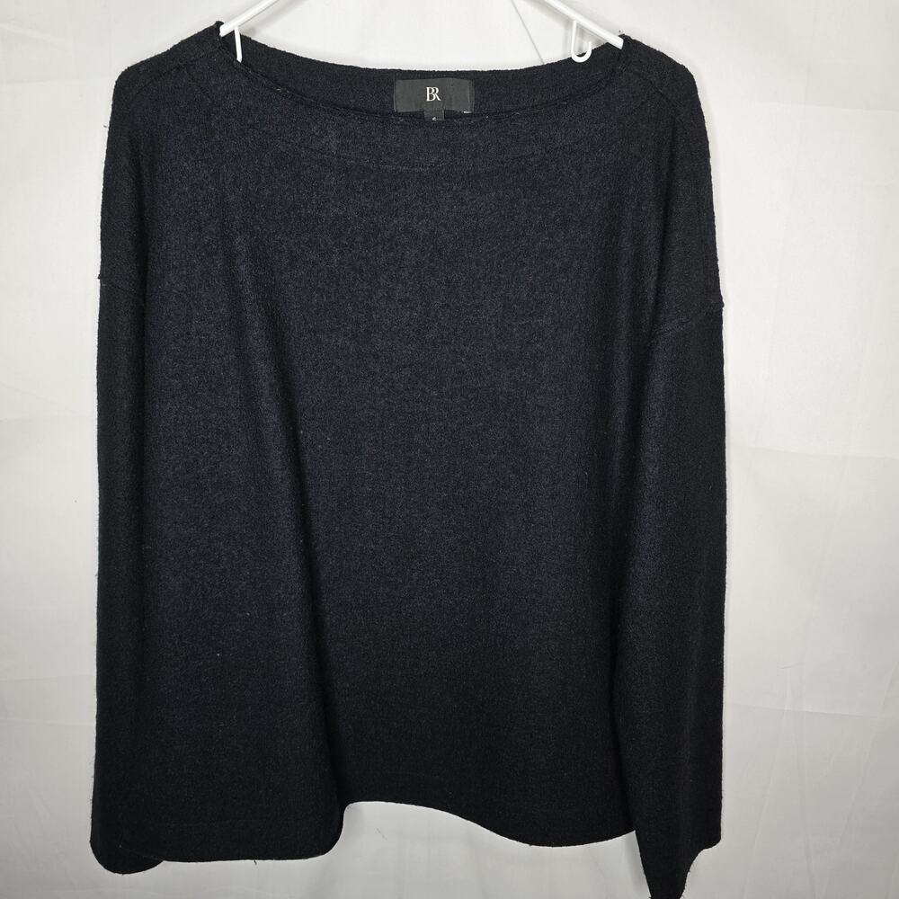 Banana Republic Black Oversized Boiled Wool Sweater Size Small